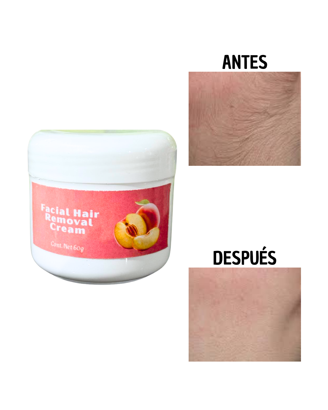 Crema Depilatoria Facial e hidratante